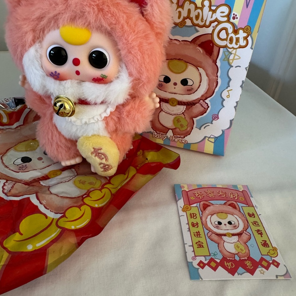 Baby Three Billionaire Cat Plush Pendant Blind Box - Confirmed